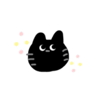 ゆる〜い黒猫のお顔スタンプ（個別スタンプ：19）