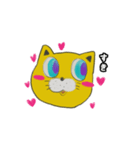 黄色猫とイケメン男子（個別スタンプ：7）