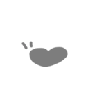 手書き可愛いグレーうさぎ（個別スタンプ：2）