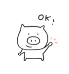 ブタのお返事（個別スタンプ：1）