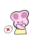 こわいかおのうさぎさん（個別スタンプ：2）