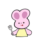 こわいかおのうさぎさん（個別スタンプ：4）