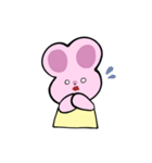 こわいかおのうさぎさん（個別スタンプ：6）