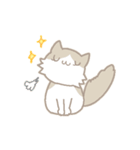 長毛にゃんこ/ブラウン（個別スタンプ：8）