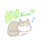 長毛にゃんこ/ブラウン（個別スタンプ：10）