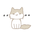 長毛にゃんこ/ブラウン（個別スタンプ：20）