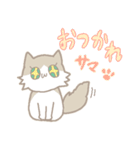 長毛にゃんこ/ブラウン（個別スタンプ：28）