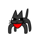 目つきの悪い黒猫（個別スタンプ：6）