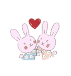 はっぴーピンクうさぎ（個別スタンプ：7）