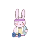 はっぴーピンクうさぎ（個別スタンプ：12）