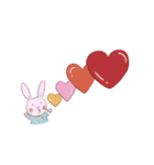 はっぴーピンクうさぎ（個別スタンプ：14）