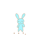 無表情なうさぎ2匹（個別スタンプ：1）