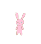 無表情なうさぎ2匹（個別スタンプ：7）