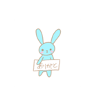 無表情なうさぎ2匹（個別スタンプ：8）