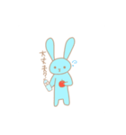 無表情なうさぎ2匹（個別スタンプ：16）