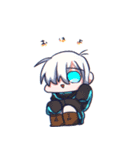 白い髪のうちの子ちゃん（個別スタンプ：1）