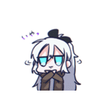 白い髪のうちの子ちゃん（個別スタンプ：5）