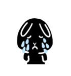 くろうさぎのもんじろうシンプルスタンプ1（個別スタンプ：5）