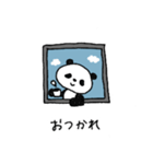 窓越しに何か言ってくるパンダ①（個別スタンプ：1）