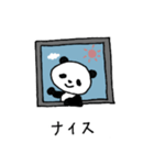 窓越しに何か言ってくるパンダ①（個別スタンプ：3）