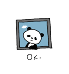 窓越しに何か言ってくるパンダ①（個別スタンプ：15）