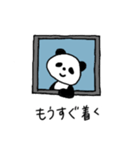 窓越しに何か言ってくるパンダ①（個別スタンプ：25）