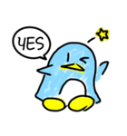 ラフな落書きペンギン（個別スタンプ：17）