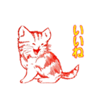 【動く】赤い子猫ちゃん（個別スタンプ：4）