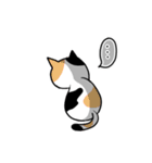 ちょっと長めの白ネコと時々三毛猫（個別スタンプ：28）
