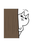 ちょっと長めの白ネコと時々三毛猫（個別スタンプ：31）