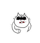 ちょっと長めの白ネコと時々三毛猫（個別スタンプ：36）