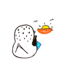 鈍い小さな青い足（個別スタンプ：4）