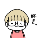 オタクな金髪めがね（個別スタンプ：2）