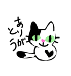 手書きねこ。（個別スタンプ：1）