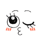 大人❤おしゃデカ目派手可愛パステル色鉛筆（個別スタンプ：37）