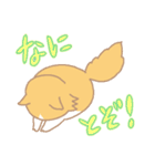 長毛にゃんこ/レッドタビー＆ホワイト2（個別スタンプ：1）