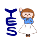 少しシュールなパーカー大好きGirl。（個別スタンプ：1）