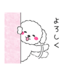 仲良しプードルちゃん＊家族連絡用＊（個別スタンプ：5）