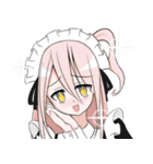 お嬢さまとメイドたち（個別スタンプ：3）
