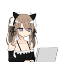 お嬢さまとメイドたち（個別スタンプ：21）