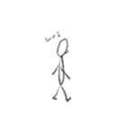棒人間のようなボウ人間（個別スタンプ：2）