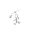 棒人間のようなボウ人間（個別スタンプ：8）