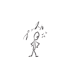 棒人間のようなボウ人間（個別スタンプ：9）
