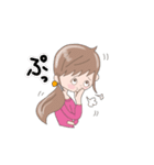 気持ちを伝える【リアクションガール】（個別スタンプ：1）