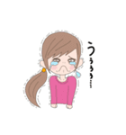 気持ちを伝える【リアクションガール】（個別スタンプ：3）