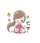 気持ちを伝える【リアクションガール】（個別スタンプ：7）