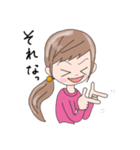 気持ちを伝える【リアクションガール】（個別スタンプ：14）
