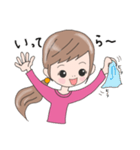 気持ちを伝える【リアクションガール】（個別スタンプ：16）