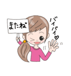 気持ちを伝える【リアクションガール】（個別スタンプ：21）