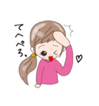 気持ちを伝える【リアクションガール】（個別スタンプ：33）